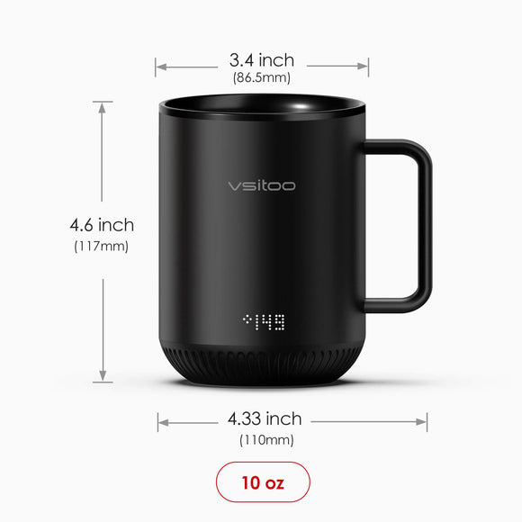 VSITOO S3 smart mug size