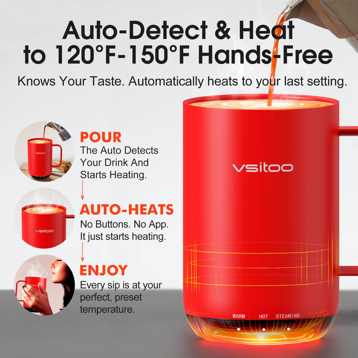 VSITOO AI Self-Heated Coffee Mug-S3 Ultra VSITOO