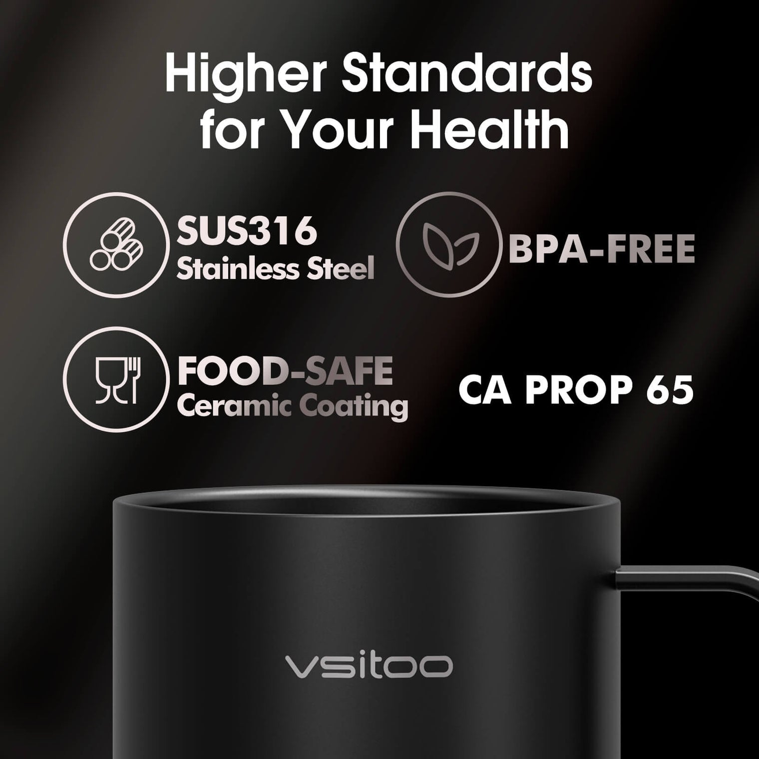 VSITOO AI Self-Heated Coffee Mug-S6 Plus VSITOO