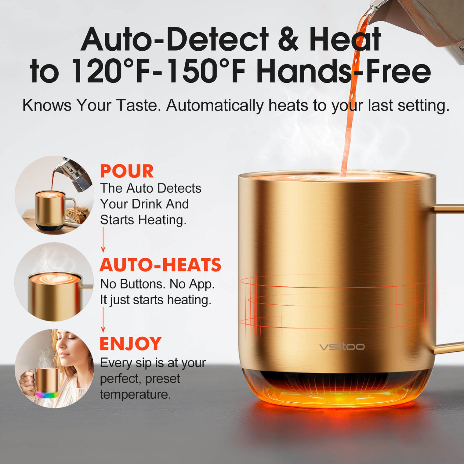 VSITOO AI Self-Heated Coffee Mug-S6 Plus VSITOO