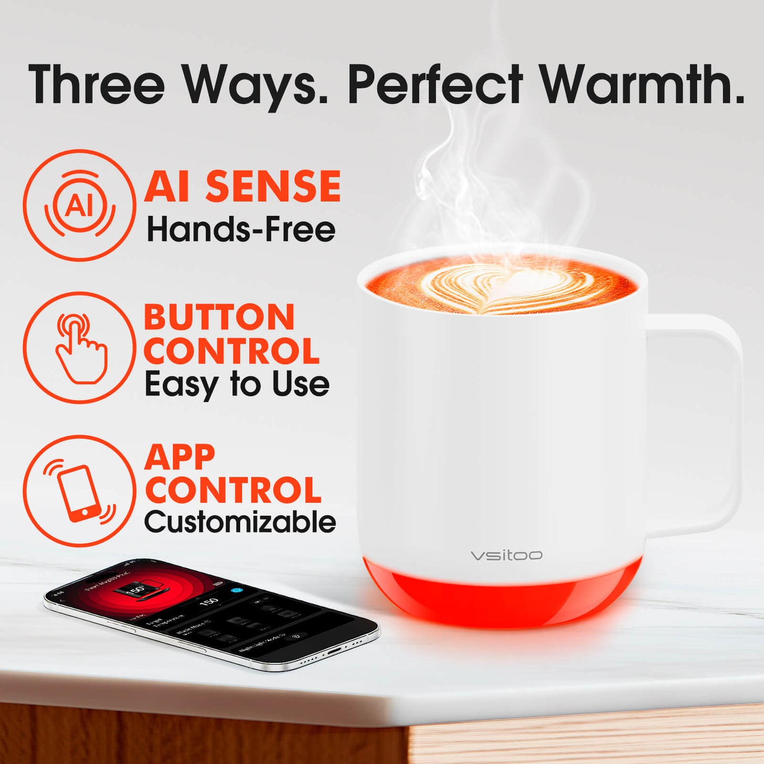 VSITOO AI Self-Heated Coffee Mug-S6 Plus VSITOO