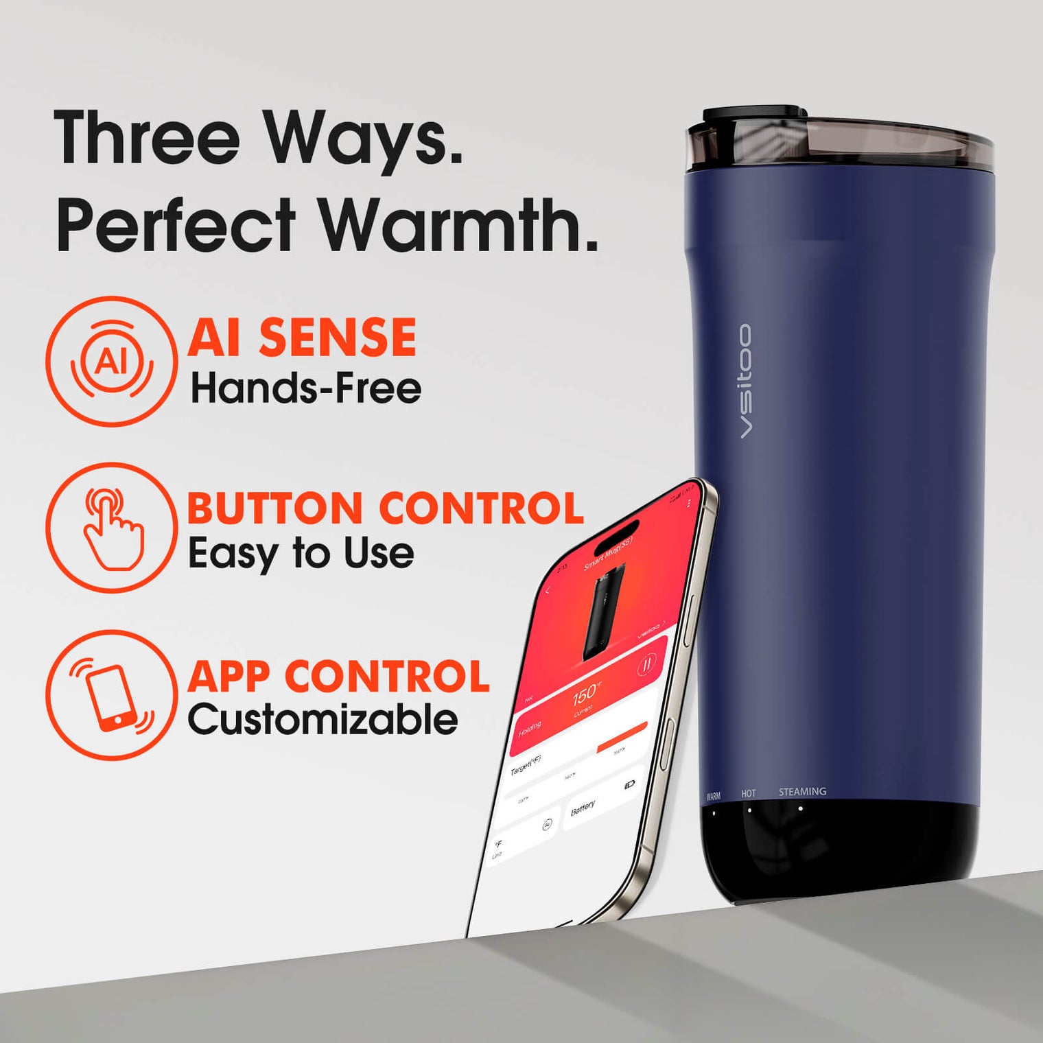 VSITOO AI Self-Heated Coffee Travel Mug-S5 VSITOO