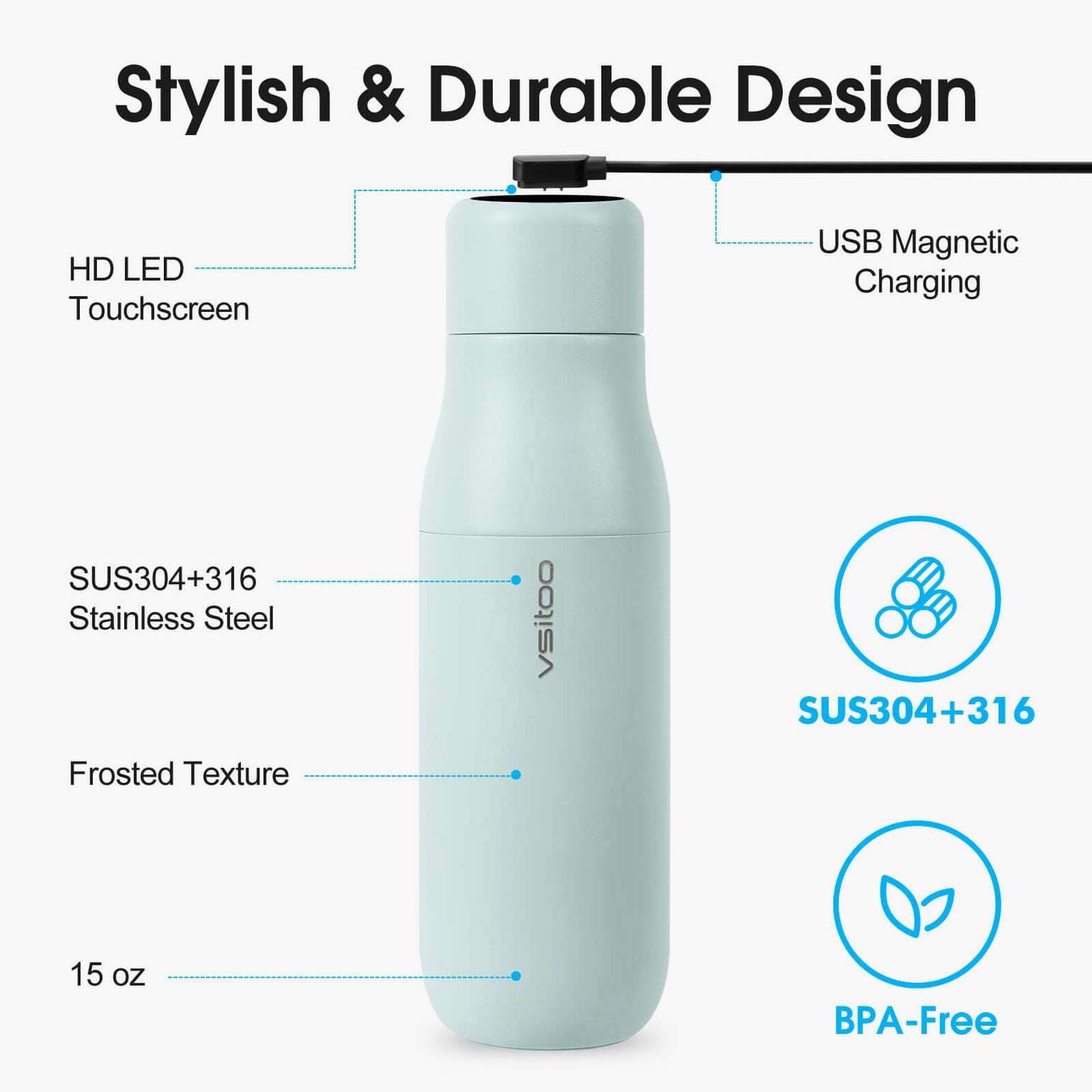 VSITOO AI Self-Cleaning Water Bottle-S1 VSITOO
