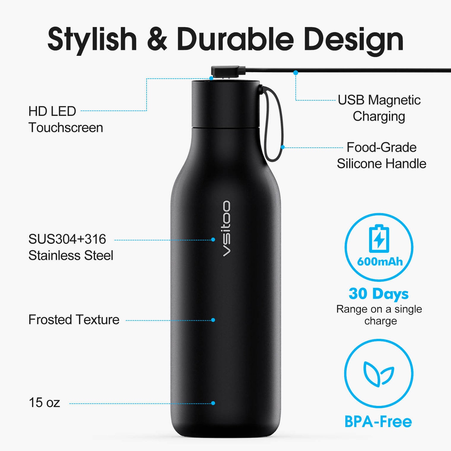 VSITOO AI Self-Cleaning Water Bottle-S1 Max VSITOO