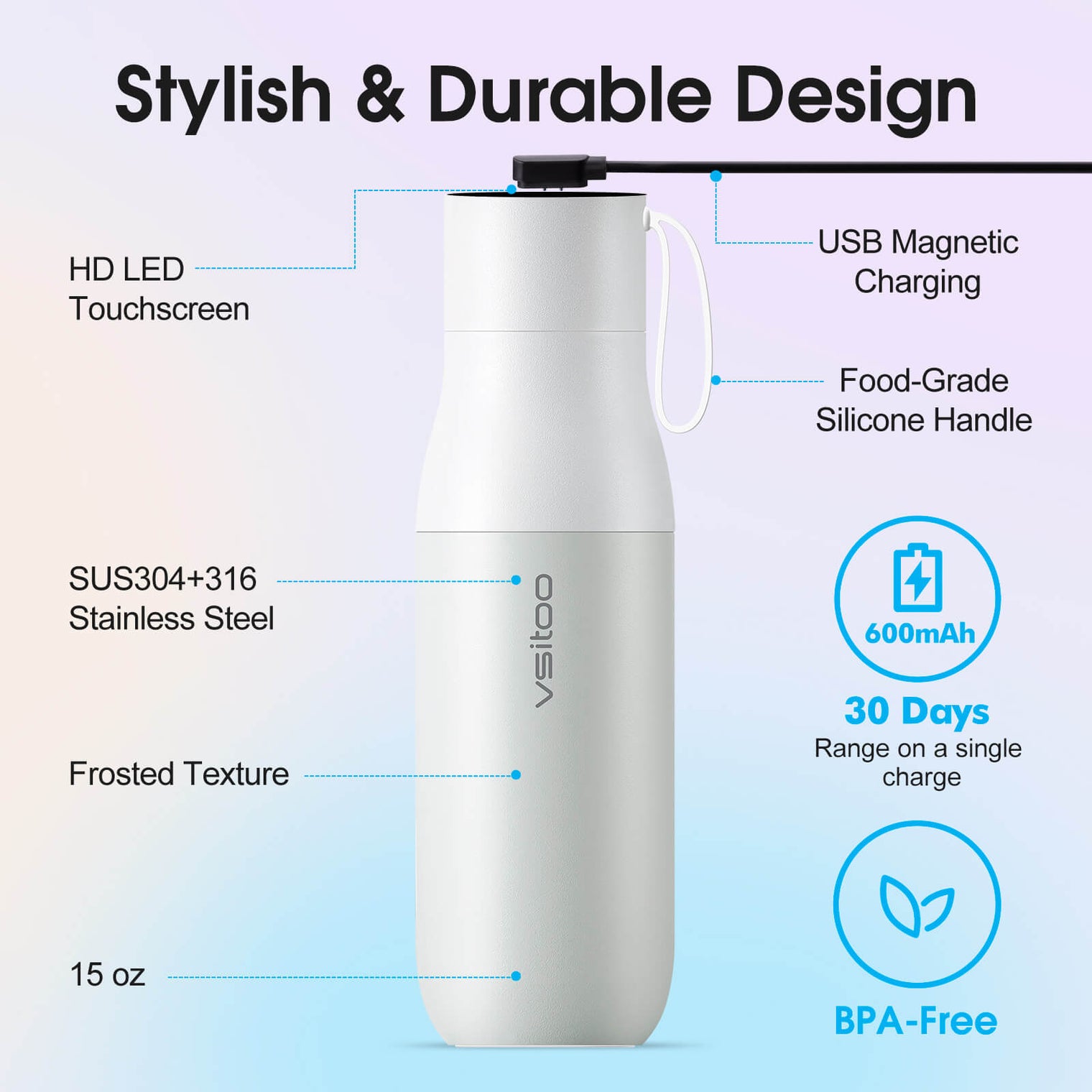 VSITOO AI Self-Cleaning Water Bottle-S1 Pro VSITOO