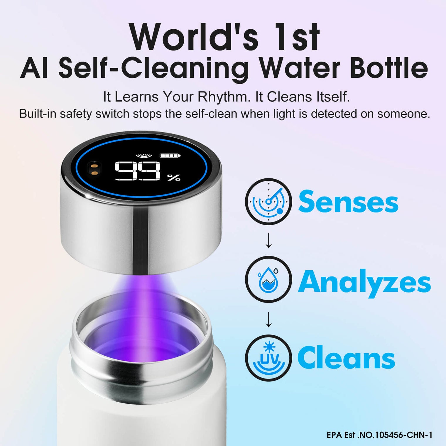 VSITOO AI Self-Cleaning Water Bottle-S1 Lite VSITOO