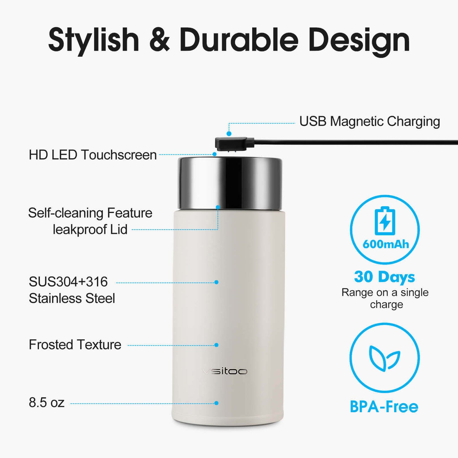 VSITOO AI Self-Cleaning Water Bottle-S1 Lite mini VSITOO