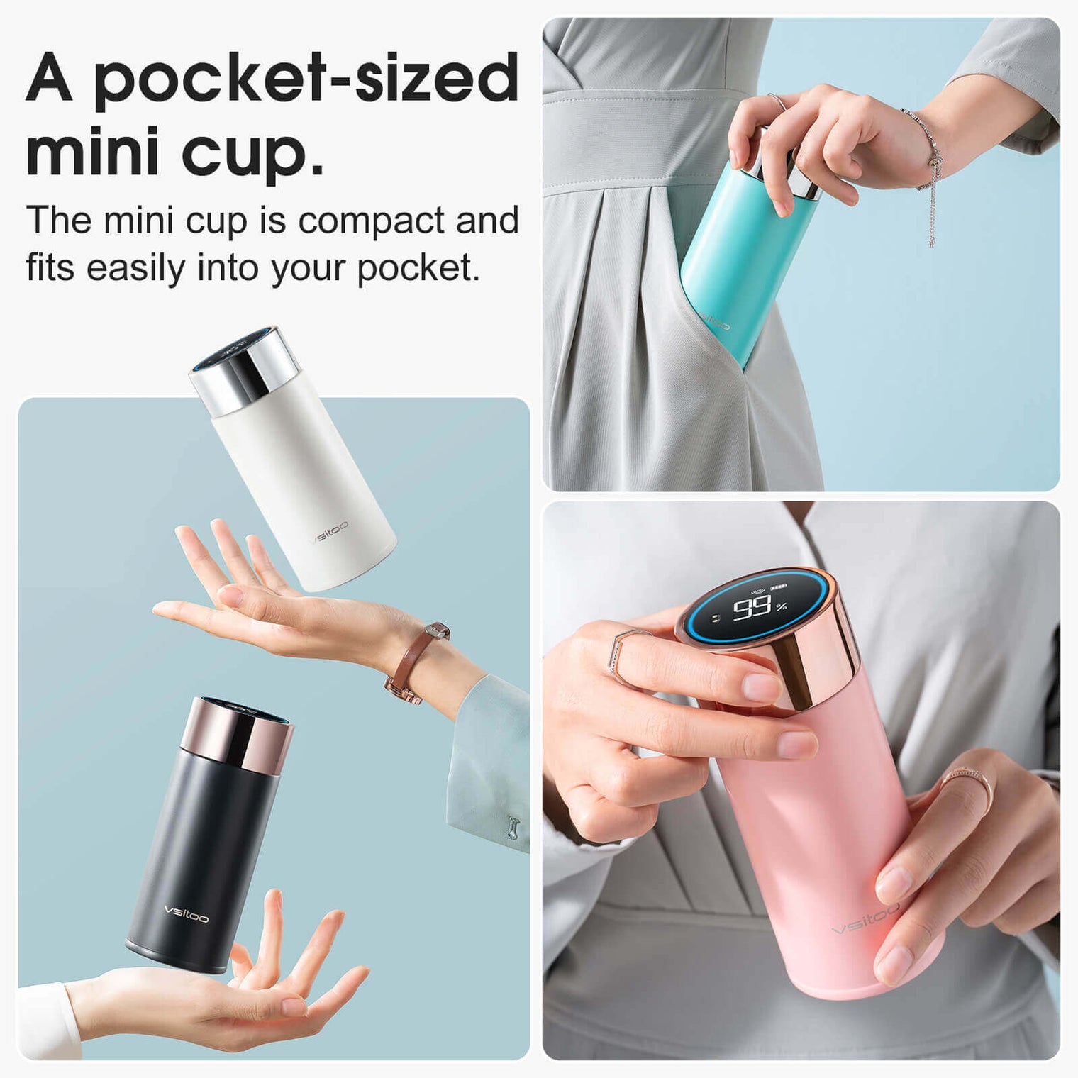 VSITOO AI Self-Cleaning Water Bottle-S1 Lite mini VSITOO