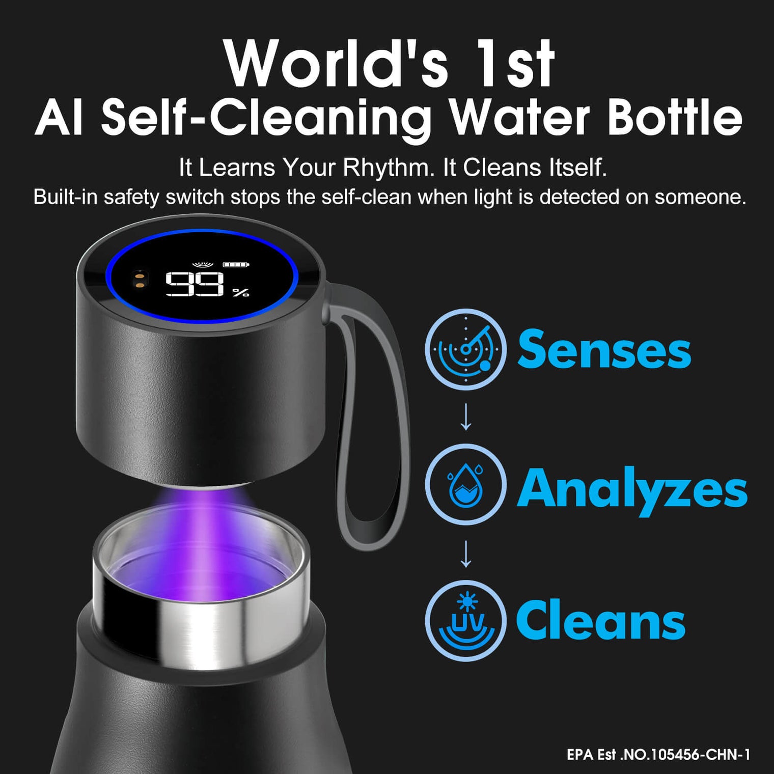 VSITOO AI Self-Cleaning Water Bottle-S1 Pro VSITOO