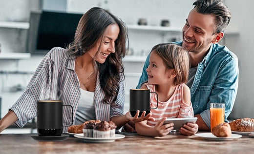 Vsitoo coffee mug warmer with family