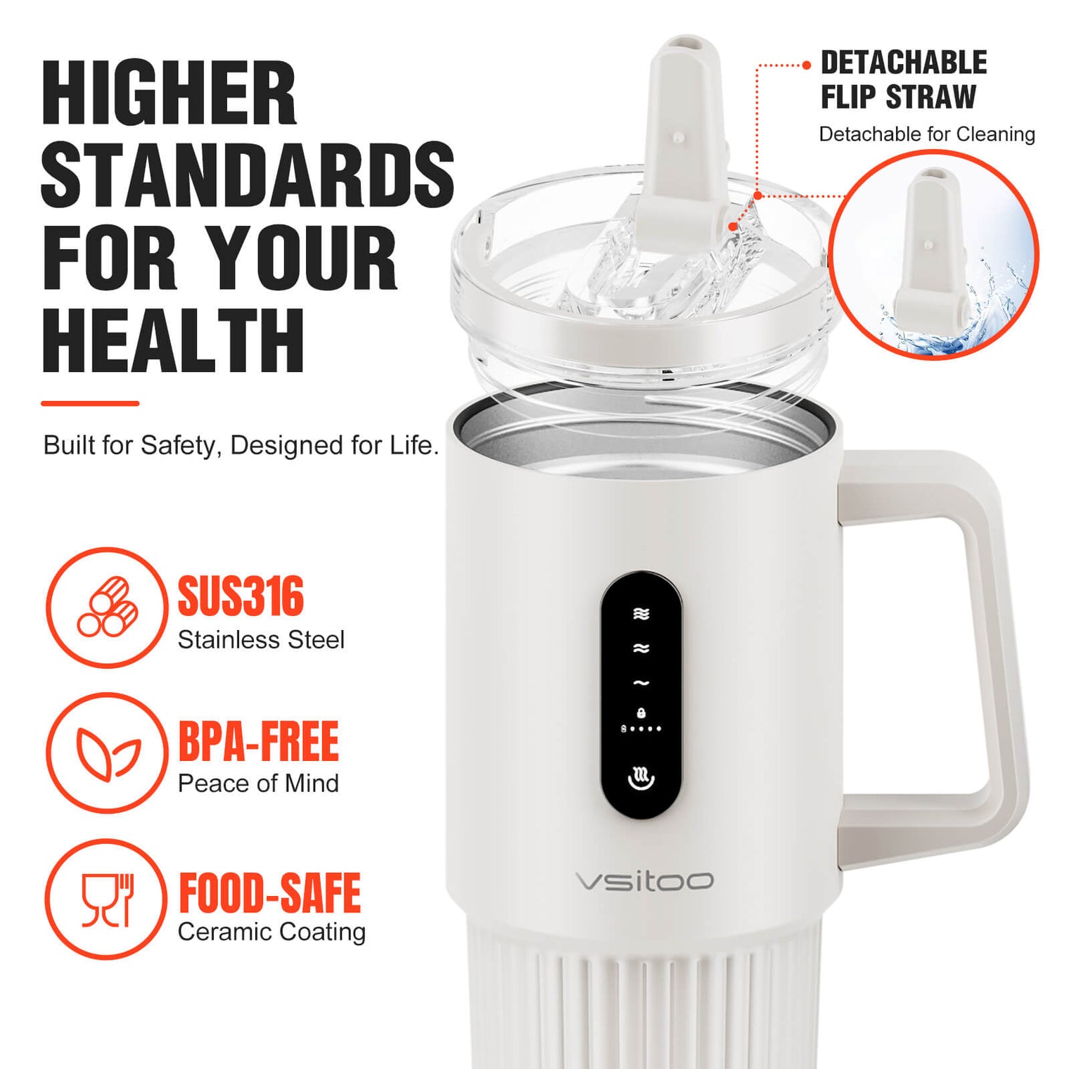 VSITOO AI Self-Heated Coffee  Travel Mug-S5 Pro