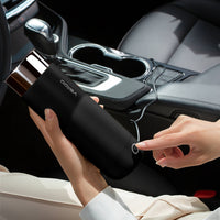 Vsitoo H1 smart mug, with black, the self warming mug is 15oz, with the charging cable for your car, which can heat your drink during your trip.