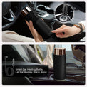 Vsitoo H1 black heated coffee travel mug, the smart car heating bottle, let your journey warm along.