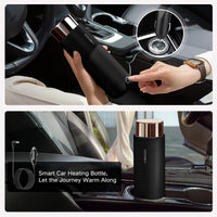 Vsitoo H1 black heated coffee travel mug, the smart car heating bottle, let your journey warm along.