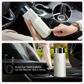 Vsitoo H1 white heated coffee travel mug, the smart car heating bottle, let your journey warm along.