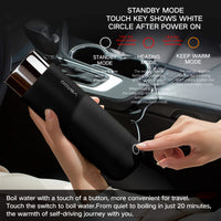 Vsitoo H1 black color, the heated travel mug have three mode, stand by mode, heating mode and keep warm mode.