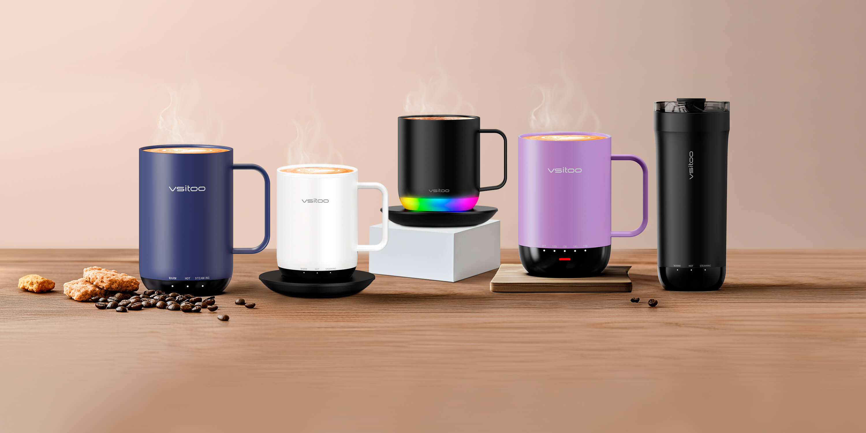 ホットドリンクディスプレイケース MW90K-S3 S3 Smart Mug Accessories - Lids, Chargers & More | VSITOO