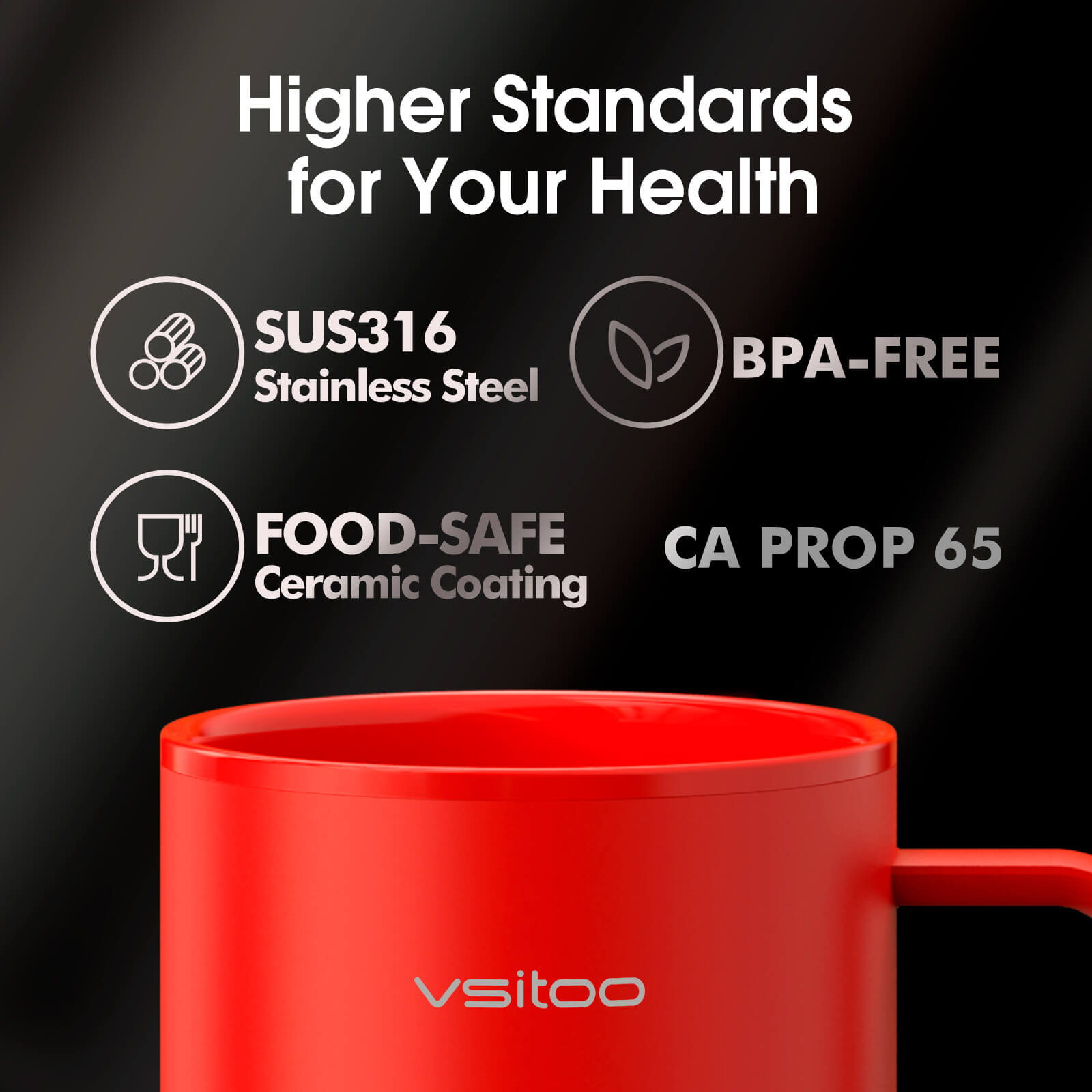 14oz Heated Coffee Mug S3 Plus - VSITOO