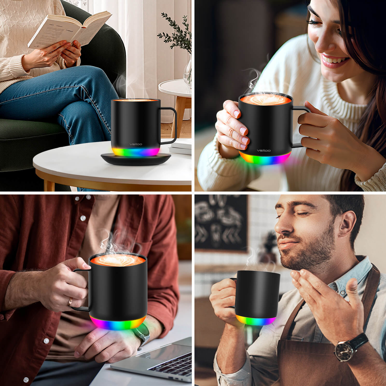 Smart Mug S6 Plus RGB Heated Coffee Mug - VSITOO