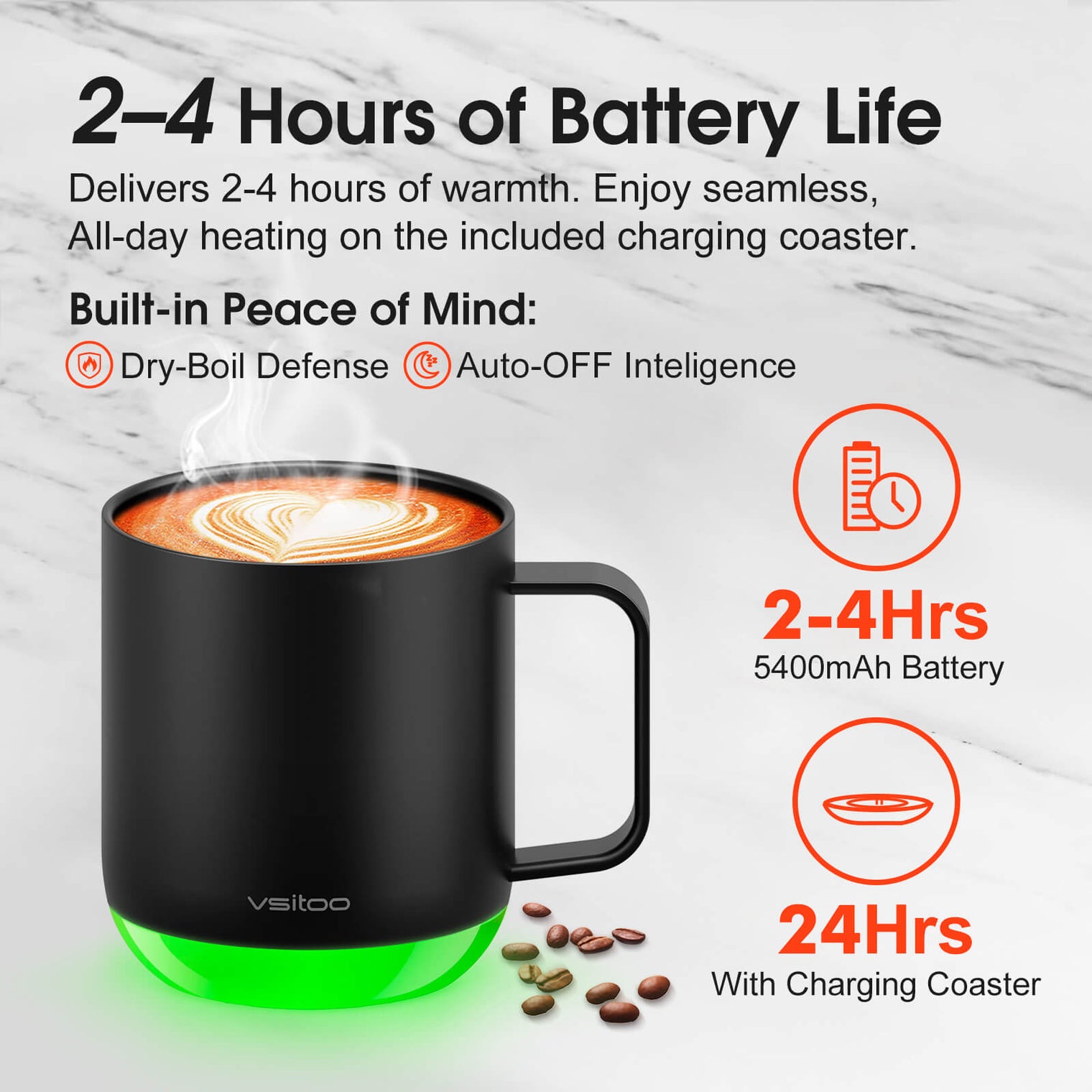 VSITOO AI Self-Heated Coffee Mug-S6 Plus VSITOO