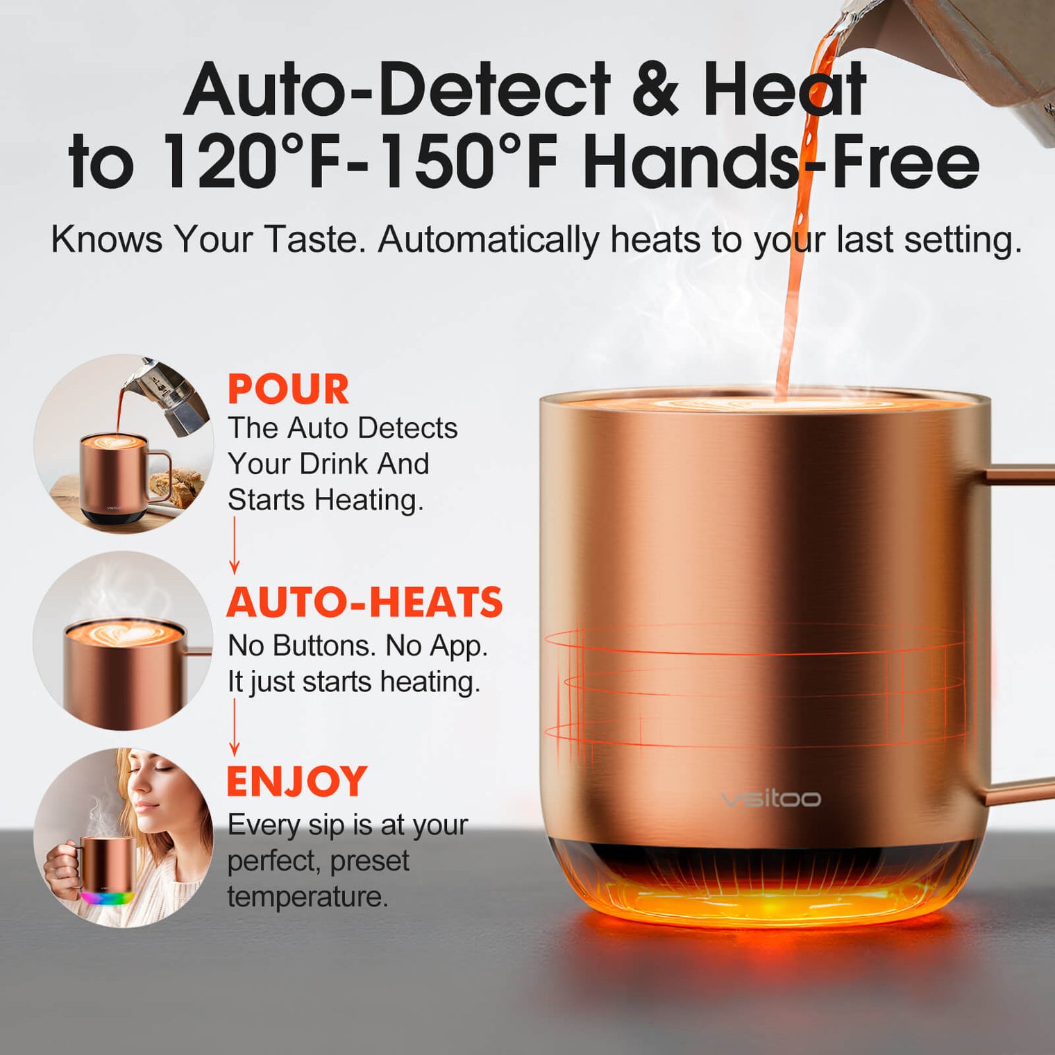 VSITOO AI Self-Heated Coffee Mug-S6 Plus VSITOO