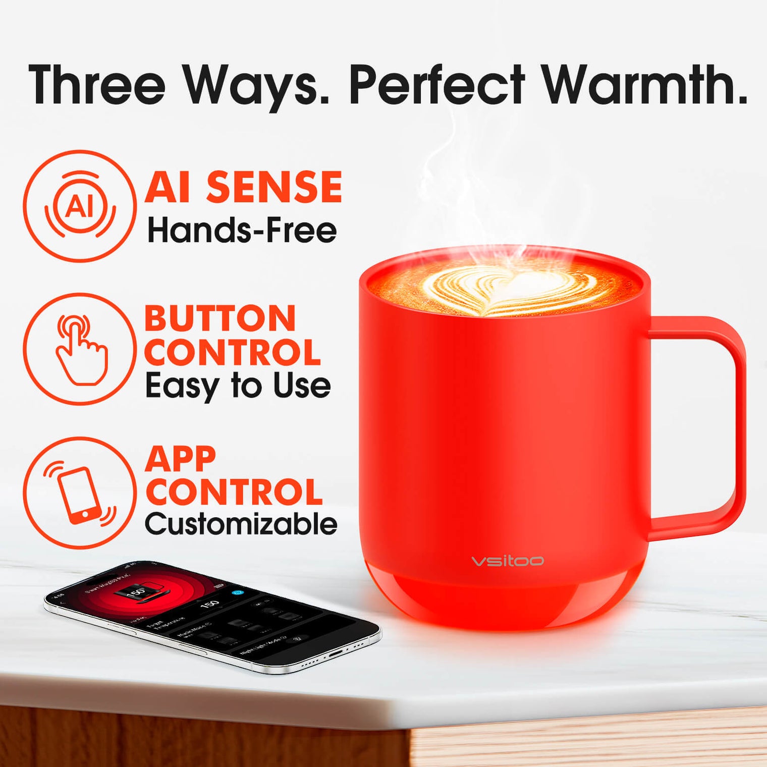 VSITOO AI Self-Heated Coffee Mug-S6 Plus VSITOO