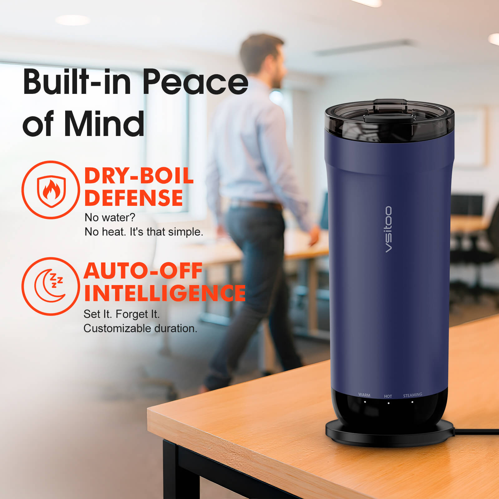 VSITOO AI Self-Heated Coffee Travel Mug-S5 - VSITOO