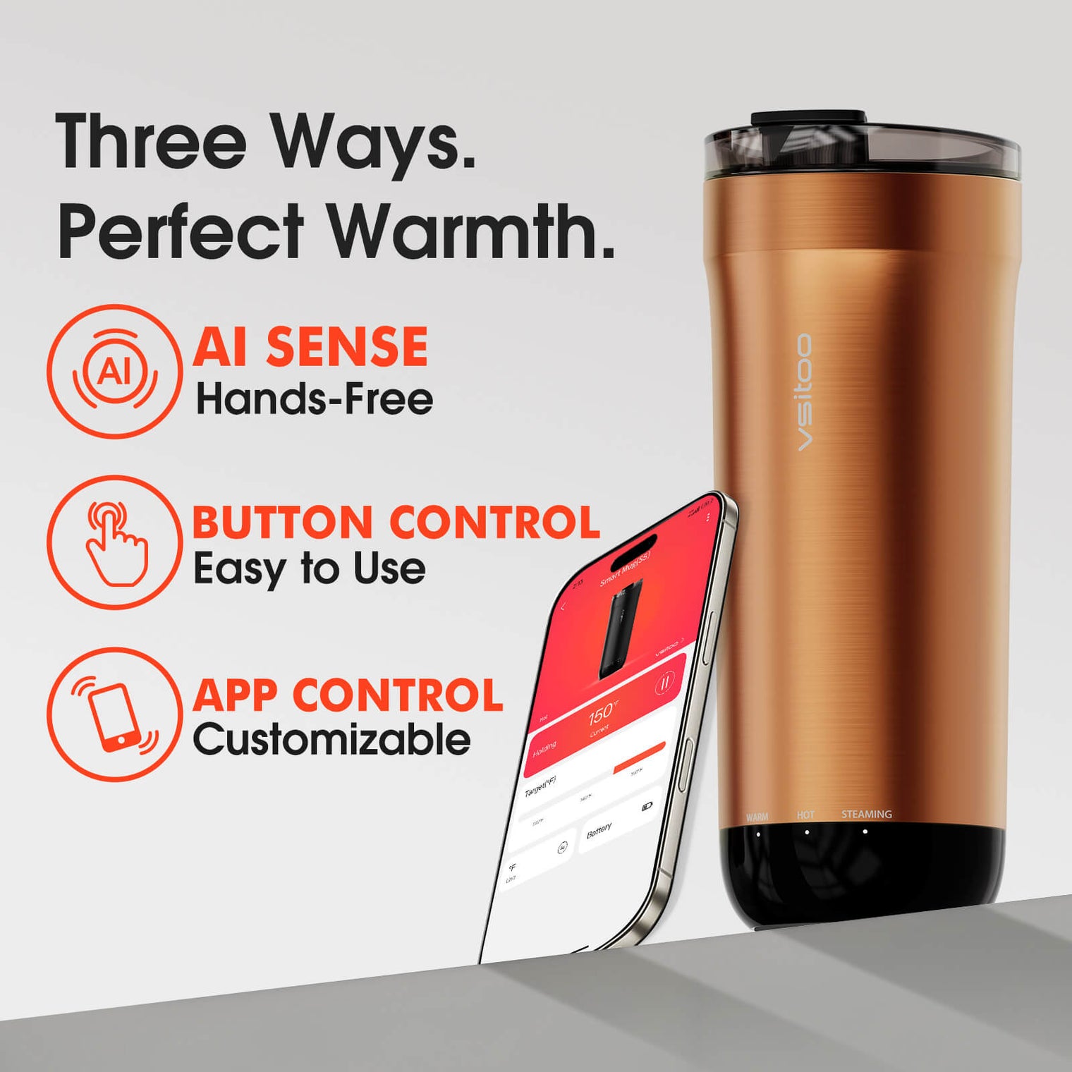 VSITOO AI Self-Heated Coffee  Travel Mug-S5 VSITOO