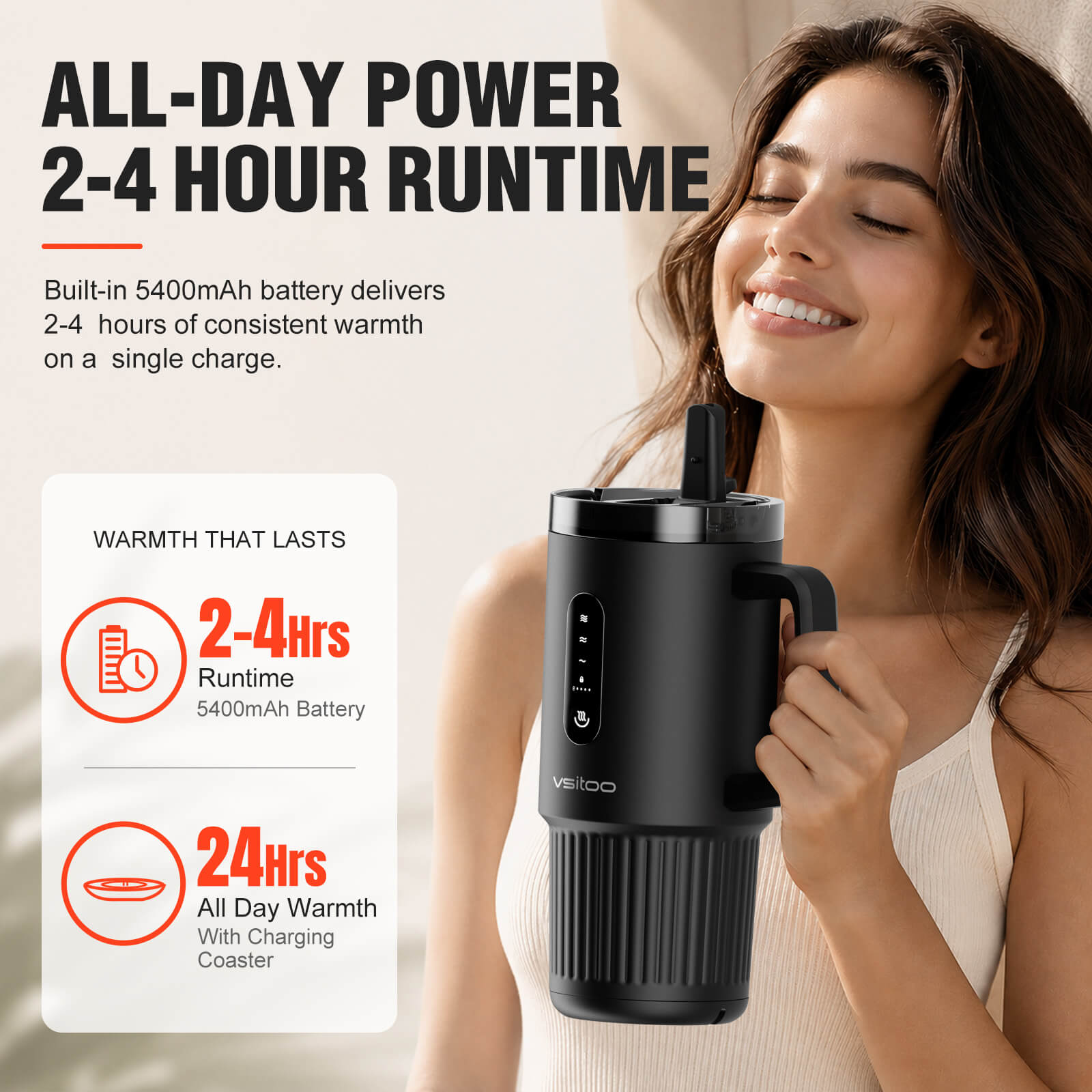 Self Heating Travel Mug S5 Pro - VSITOO