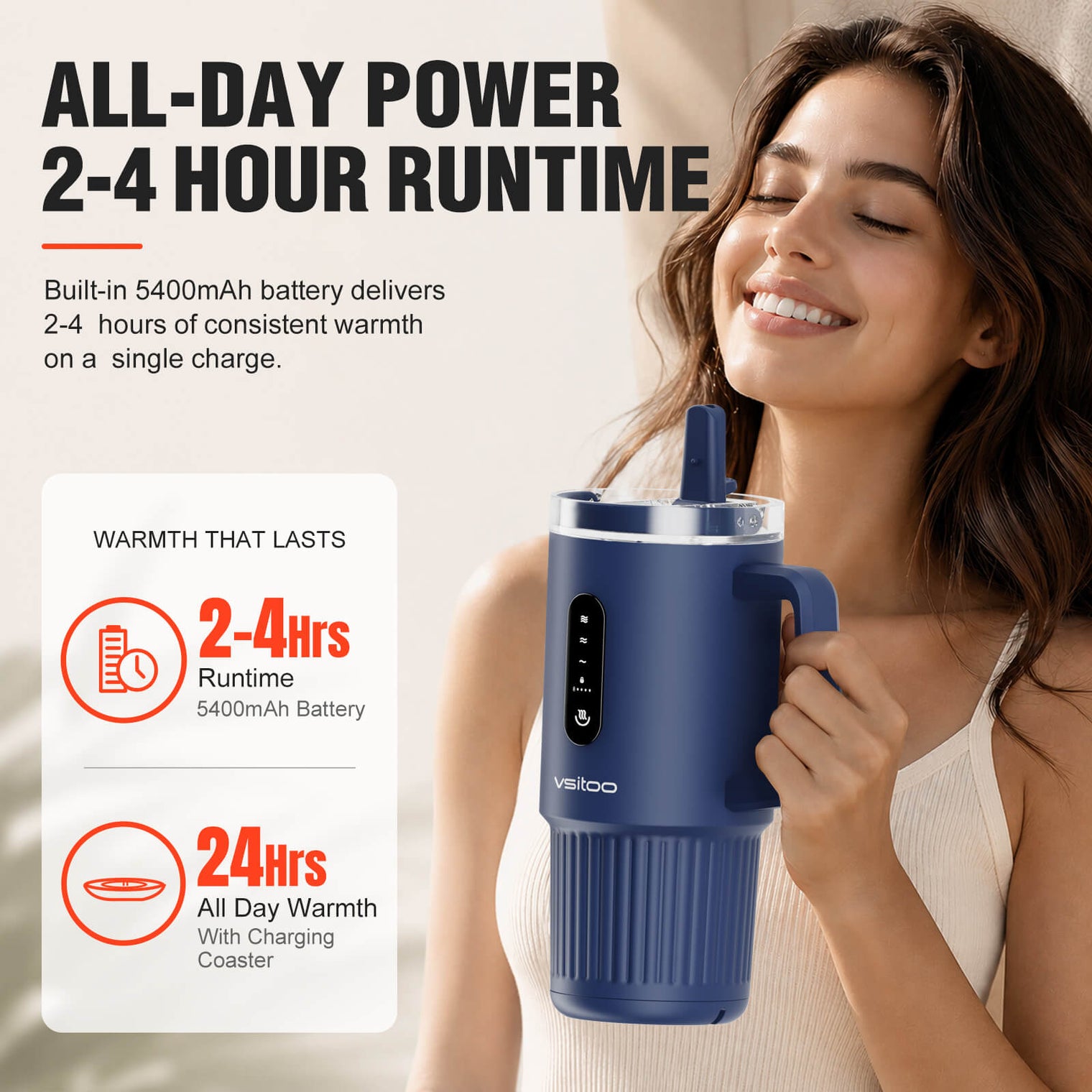 VSITOO AI Self-Heated Coffee  Travel Mug-S5 Pro