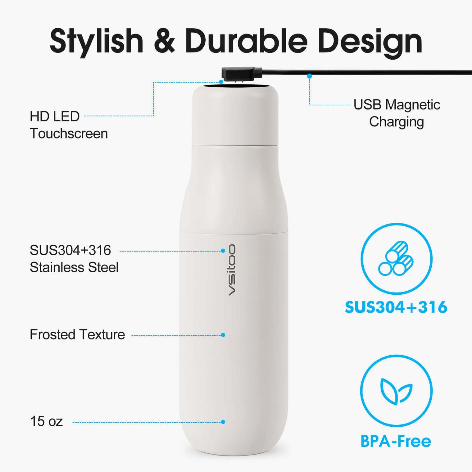 VSITOO AI Self-Cleaning Water Bottle-S1 VSITOO
