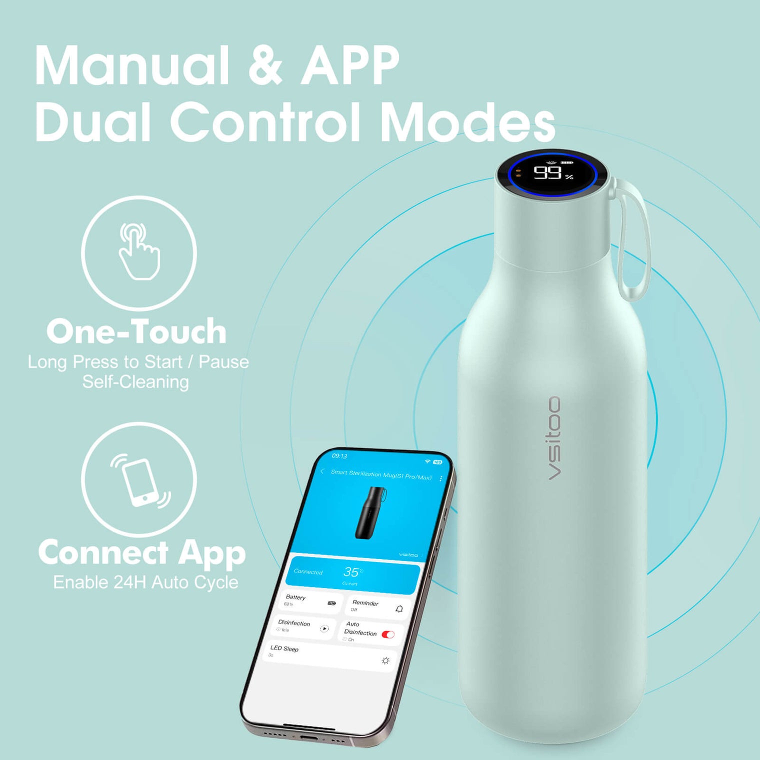 VSITOO AI Self-Cleaning Water Bottle-S1 Max VSITOO