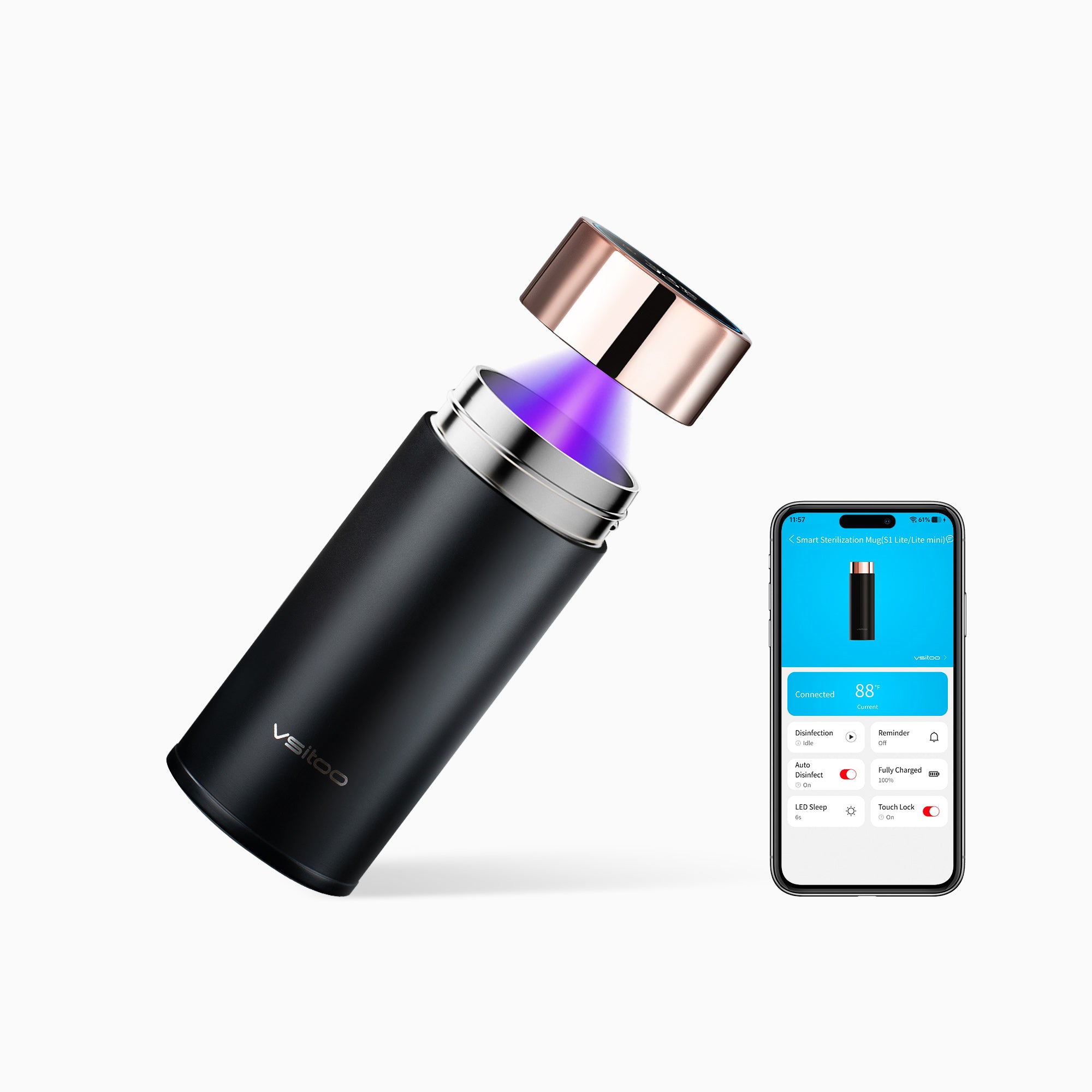Mini Self Cleaning Water Bottle S1 Lite - VSITOO