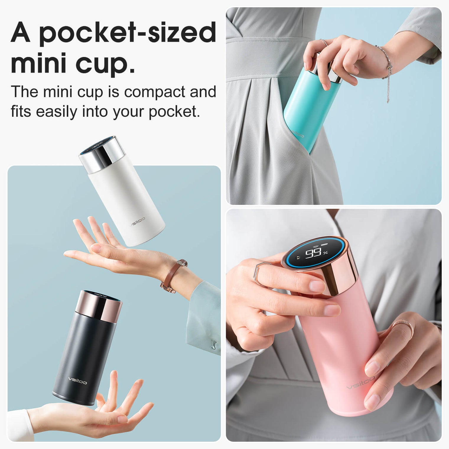 VSITOO AI Self-Cleaning Water Bottle-S1 Lite mini VSITOO