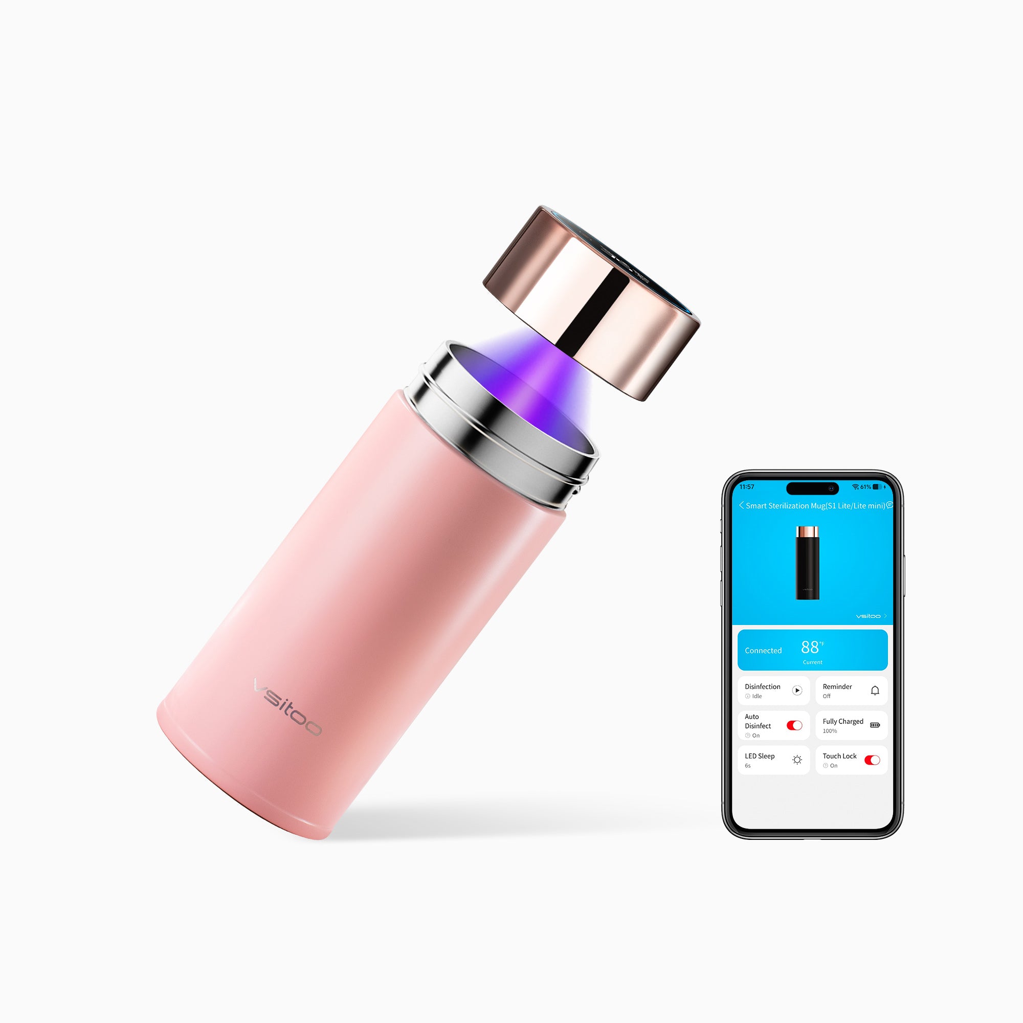 Mini Self Cleaning Water Bottle S1 Lite - VSITOO
