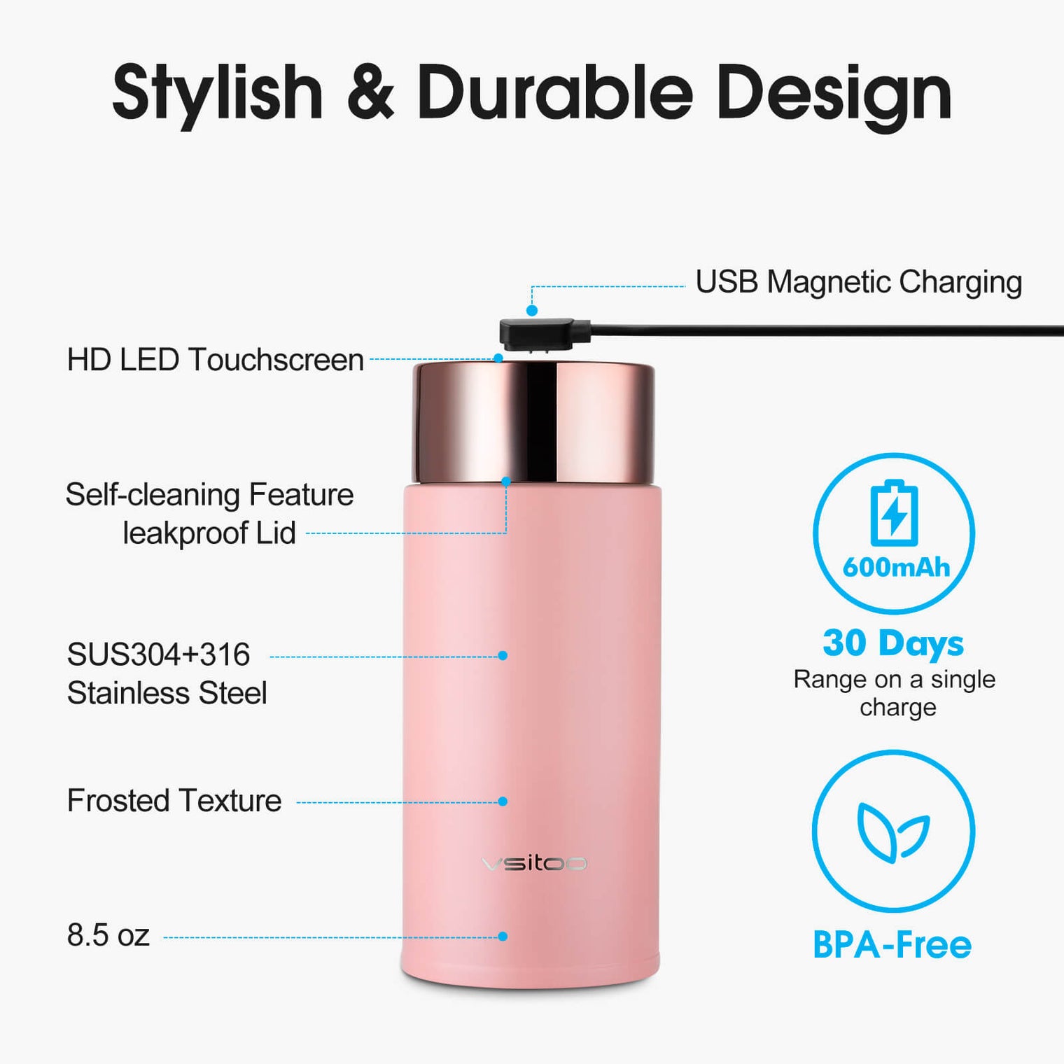 VSITOO AI Self-Cleaning Water Bottle-S1 Lite mini VSITOO
