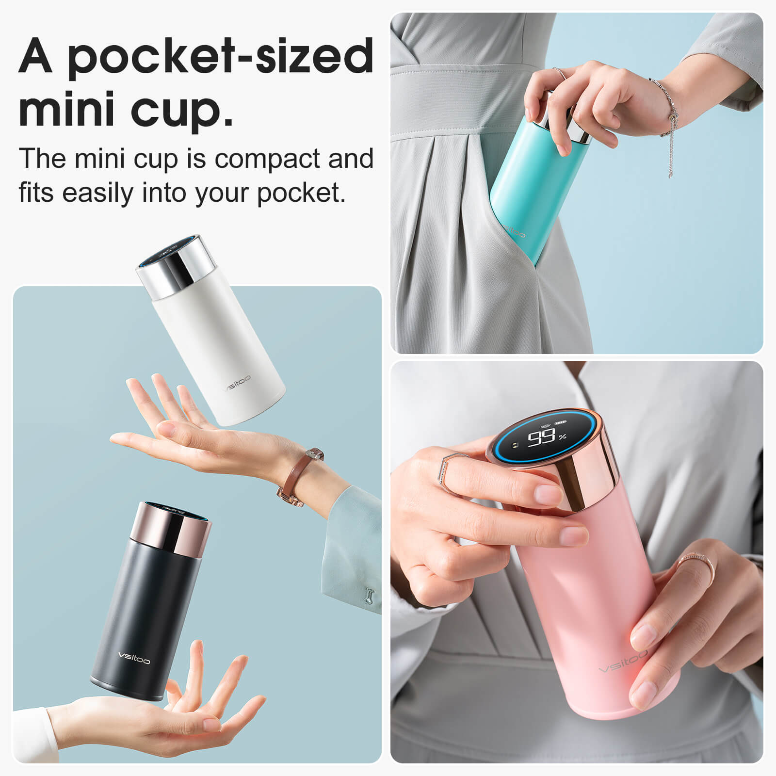 Mini Self Cleaning Water Bottle S1 Lite - VSITOO