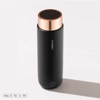 Vsitoo heated coffee travel mug H1 with black color, which can self heating coffee.